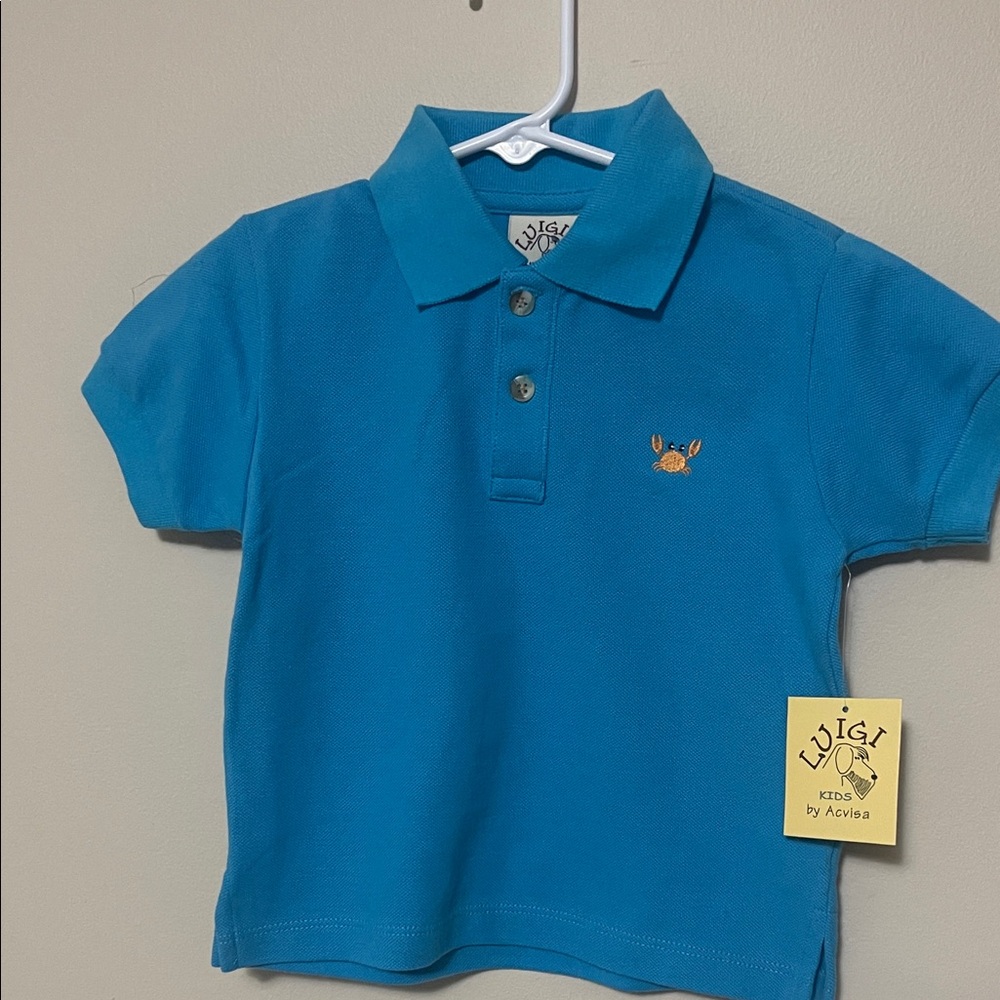 NWT- Boutique Kids Blue Polo Shirt -2T